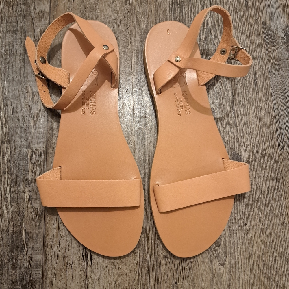 Stylish Tan Leather Sandals